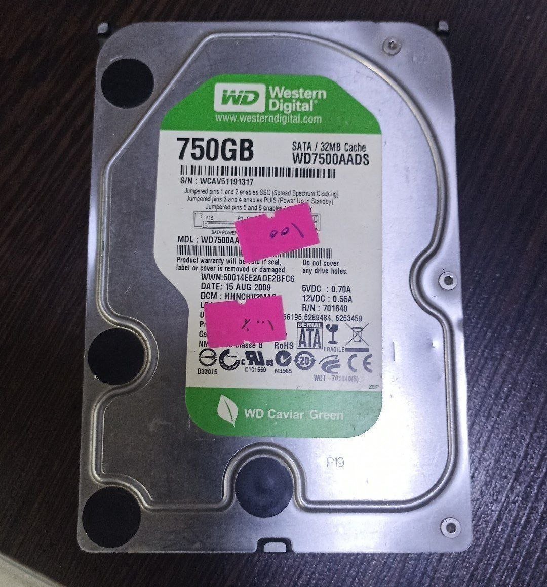 هارد750G وسترن دیجیتال گرین